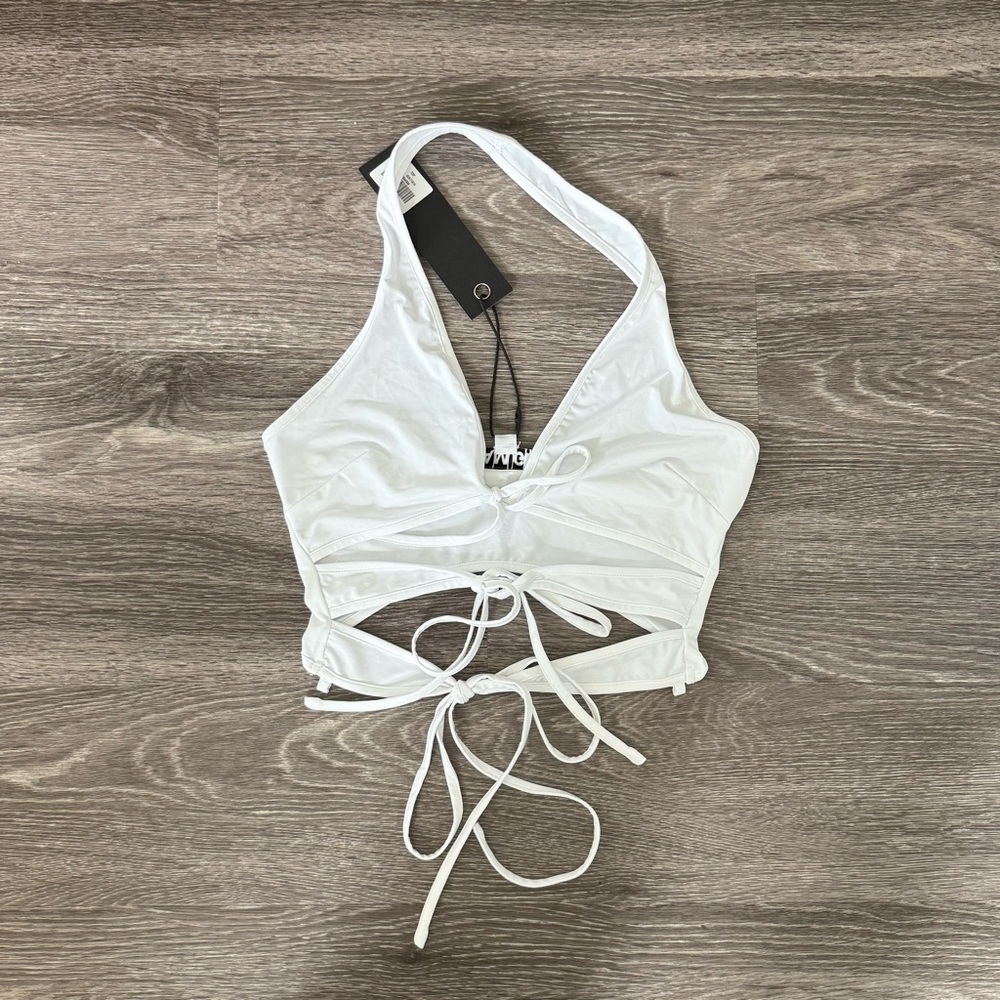 White Halter Top
